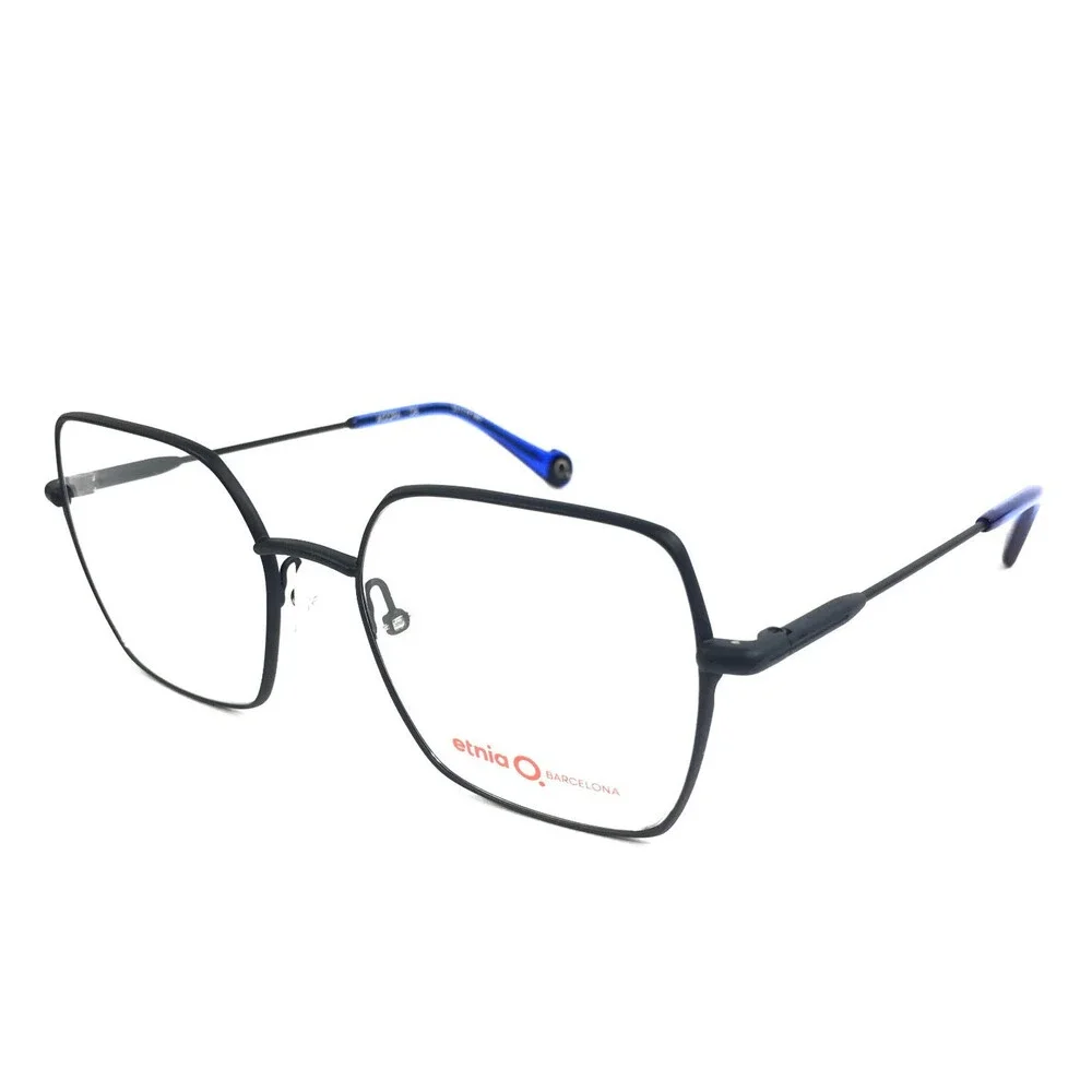 Etnia Barcelona Eyeglasses Frames AGORA DB Dark Blue Square Wire Rim 53-19-140